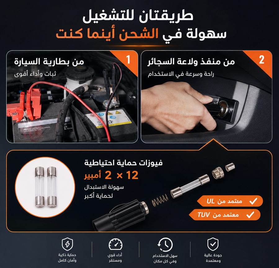عدة الطوارئ المتكاملة للسيارة